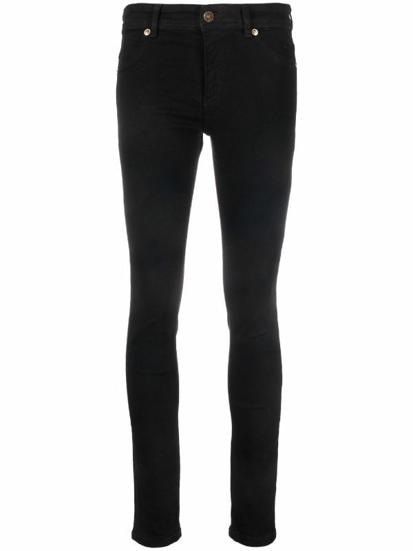 versace black skinny jeans