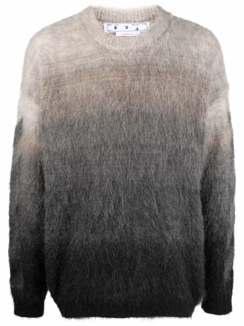 

Off-White brushed gradient-effect jumper - Grey