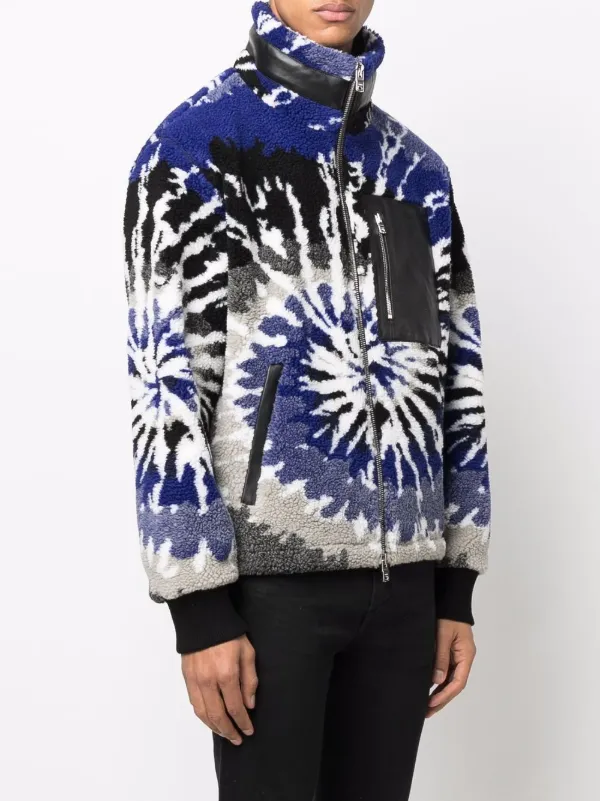 Tie dye zip outlet up jacket