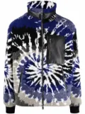 AMIRI tie-dye fleece zip-up jacket - Blue