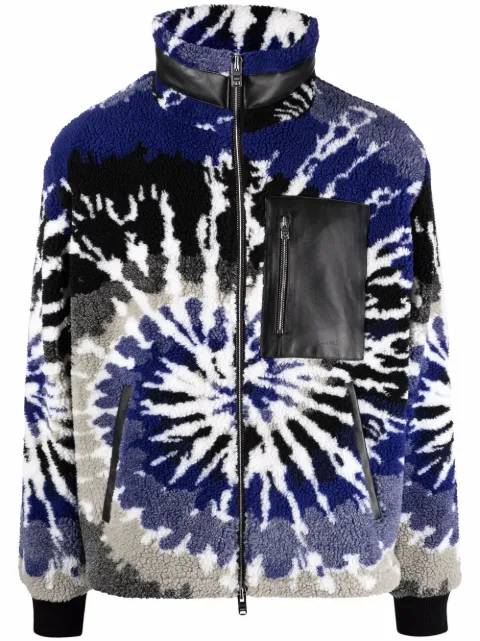 AMIRI tie-dye fleece zip-up jacket