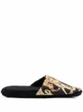 Philipp Plein baroque-print slippers - Black