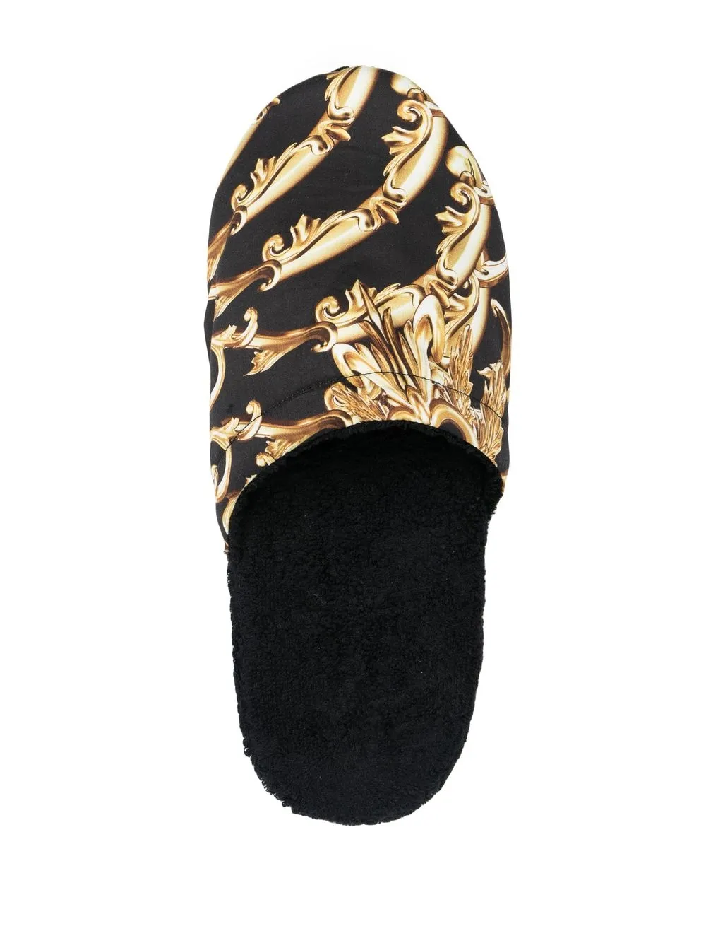 Philipp Plein baroque-print slippers Black