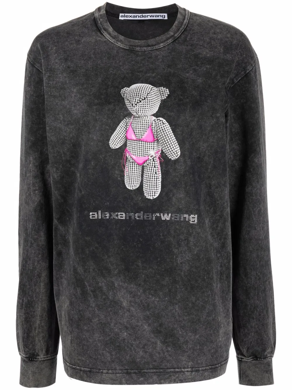 

Alexander Wang hoodie con motivo de oso - Gris