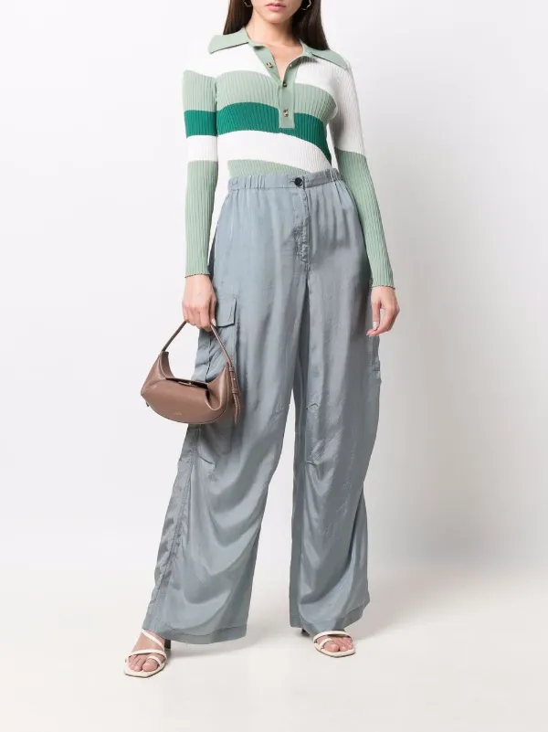 wide leg cargo trousers