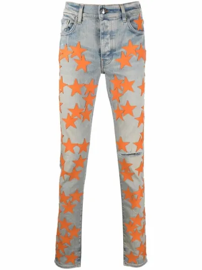 star-patch skinny jeans | AMIRI 
