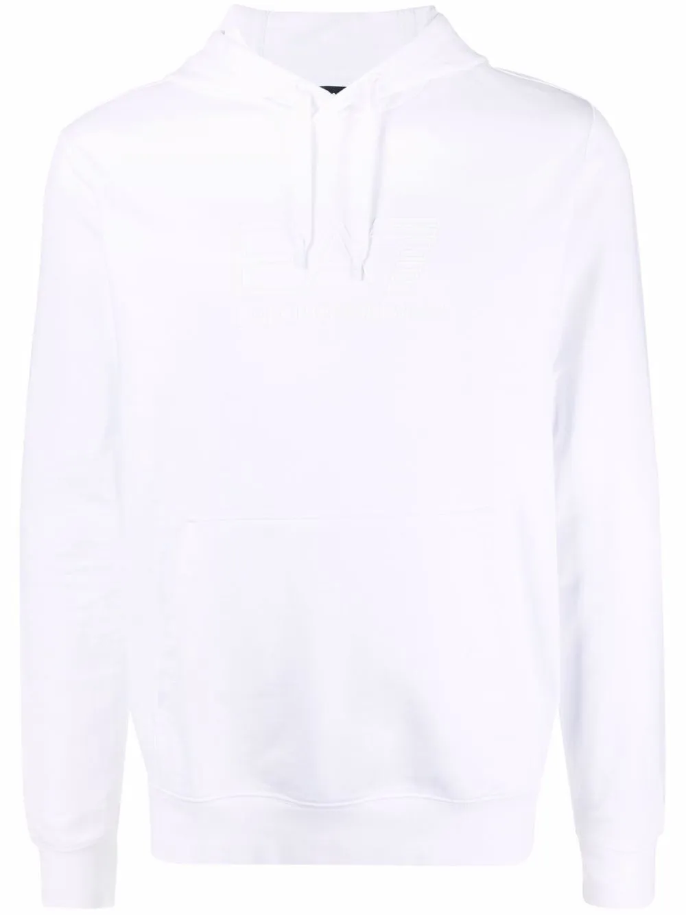 

Ea7 Emporio Armani hoodie con logo en relieve - Blanco