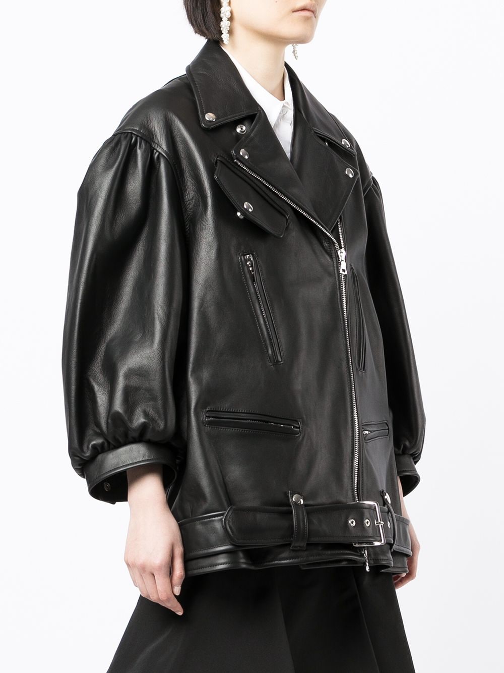 Simone Rocha drop-shoulder Leather Jacket - Farfetch