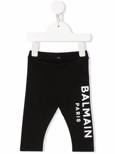 Balmain Kids ليغينغ بطبعة شعار على الساق