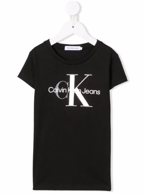 Calvin Klein Kids logo print jersey T-shirt