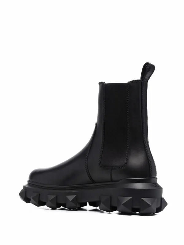 Valentino Garavani Roman Stud Chelsea Boots - Black