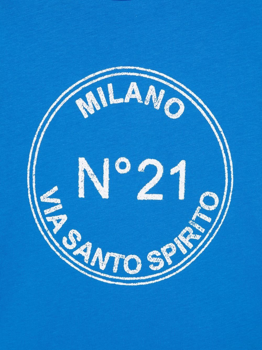 фото Nº21 kids logo stamp-print t-shirt