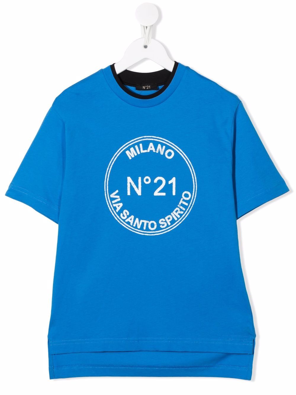 

Nº21 Kids playera con sello estampado - Azul