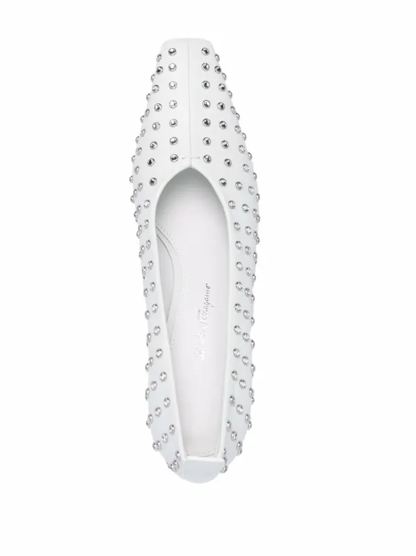 フェラガモ  ラインストーン　ハイヒール フェラガモ パンプス TALLA (タッラ) ポインテッドトゥ レザー