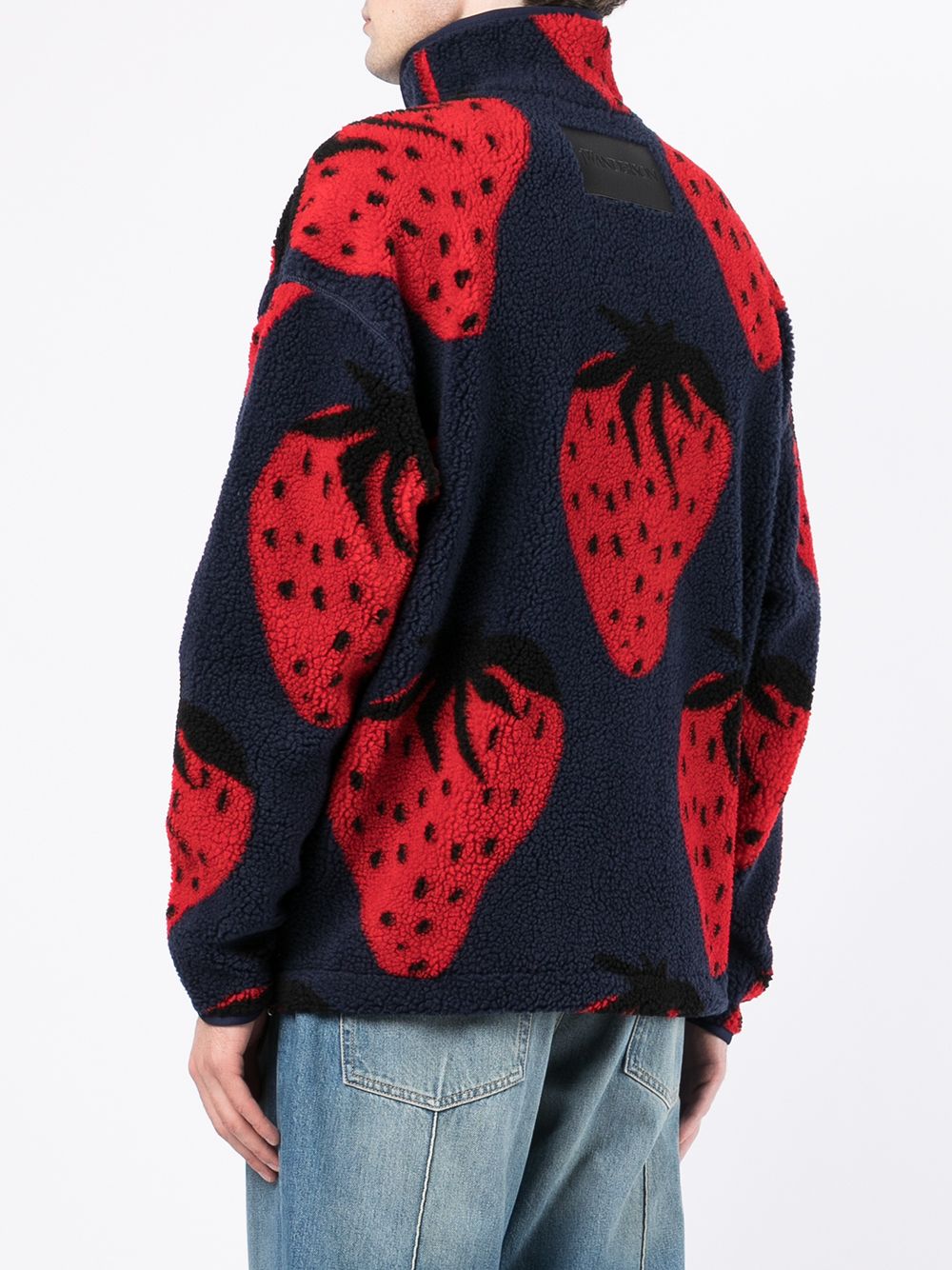 фото Jw anderson куртка на молнии с узором strawberry