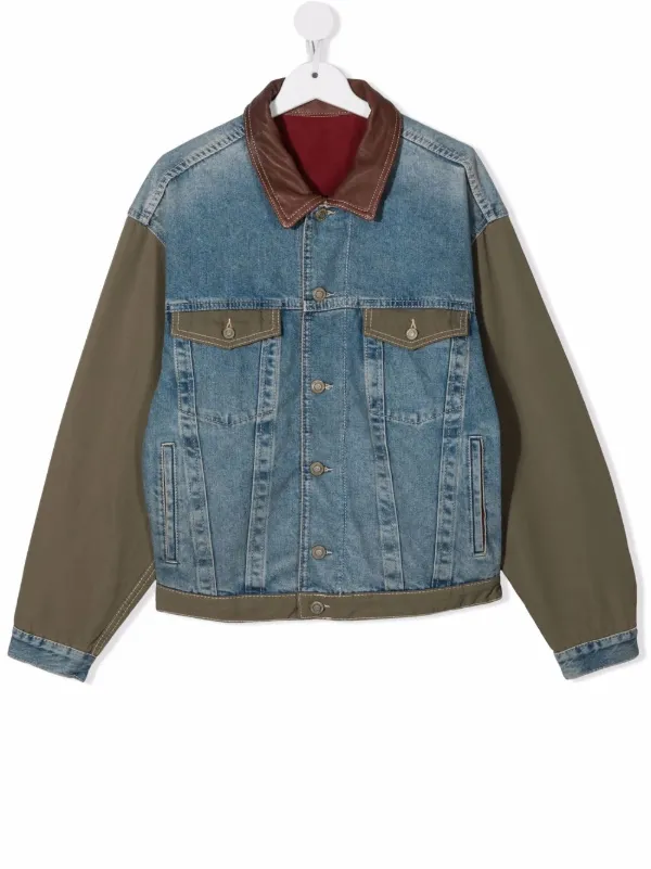 Diesel Kids TEEN two-tone Denim Jacket 