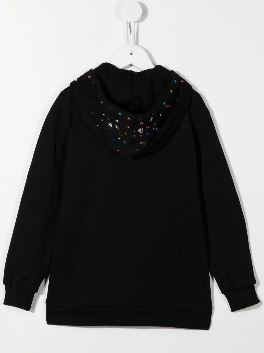 Dolce & Gabbana Kids Hoodie verfraaid met stras - Zwart