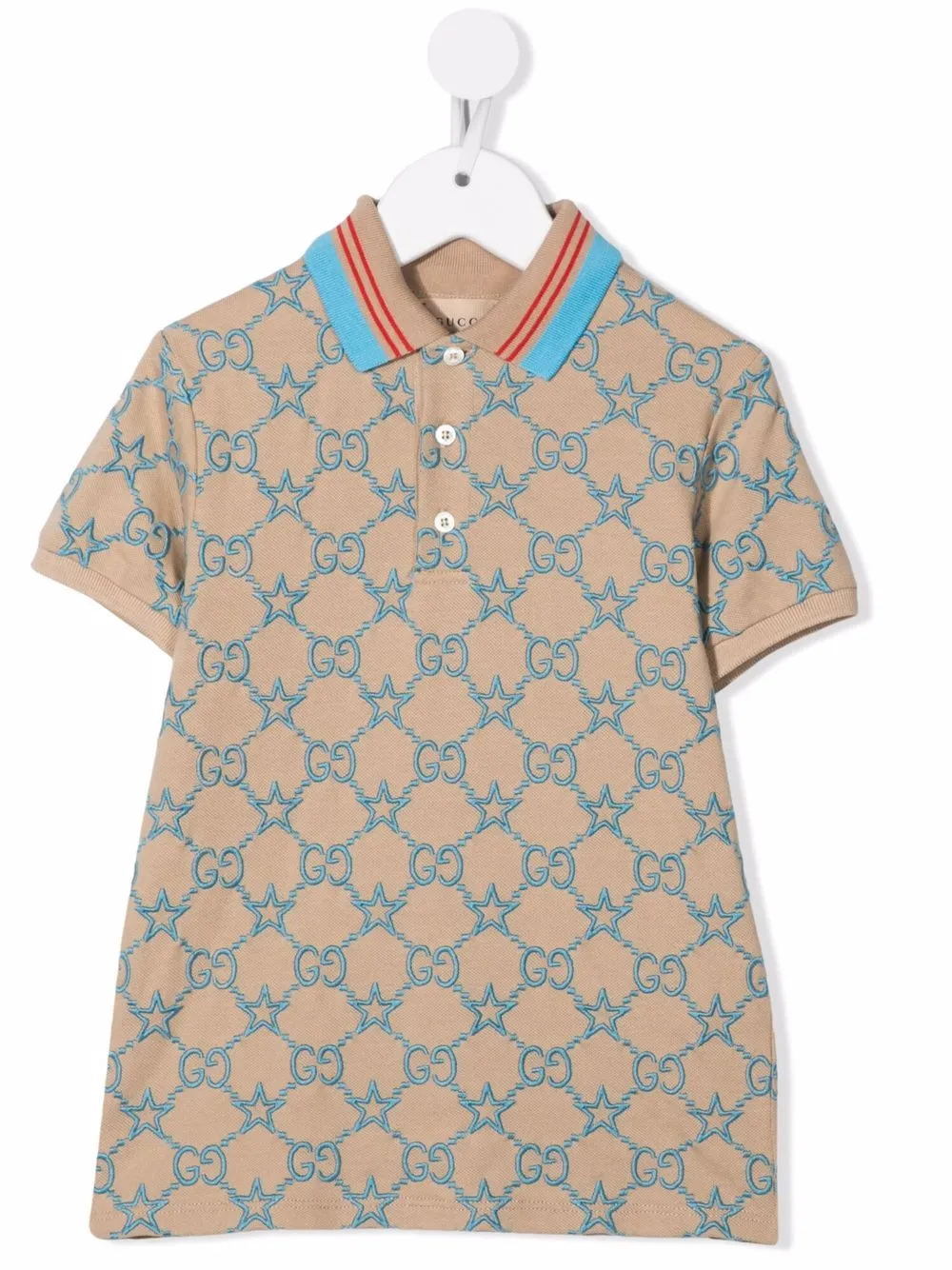 

Gucci Kids GG-macramé polo shirt - Neutrals