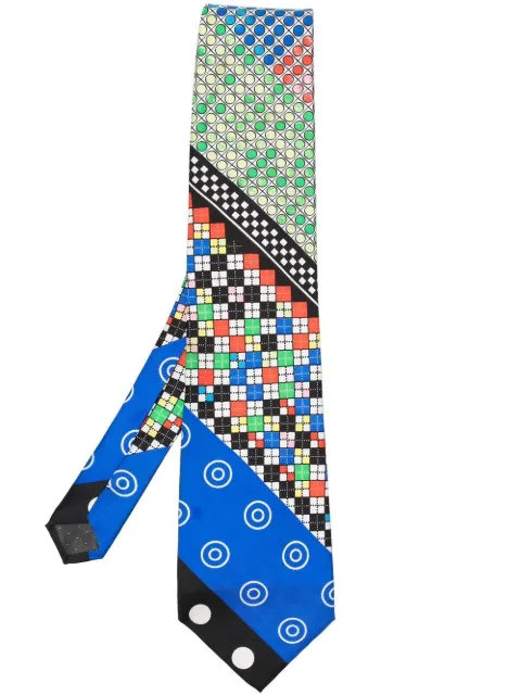 Versace Pre-Owned 1990s geometric-print silk tie