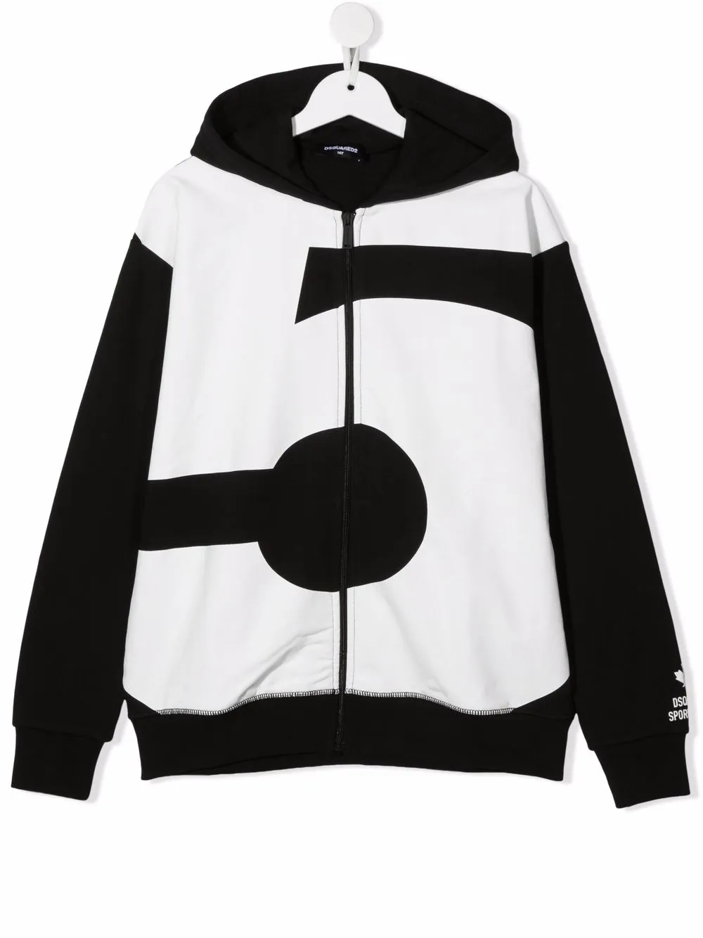 

Dsquared2 Kids chamarra con estampado número 5 - Negro