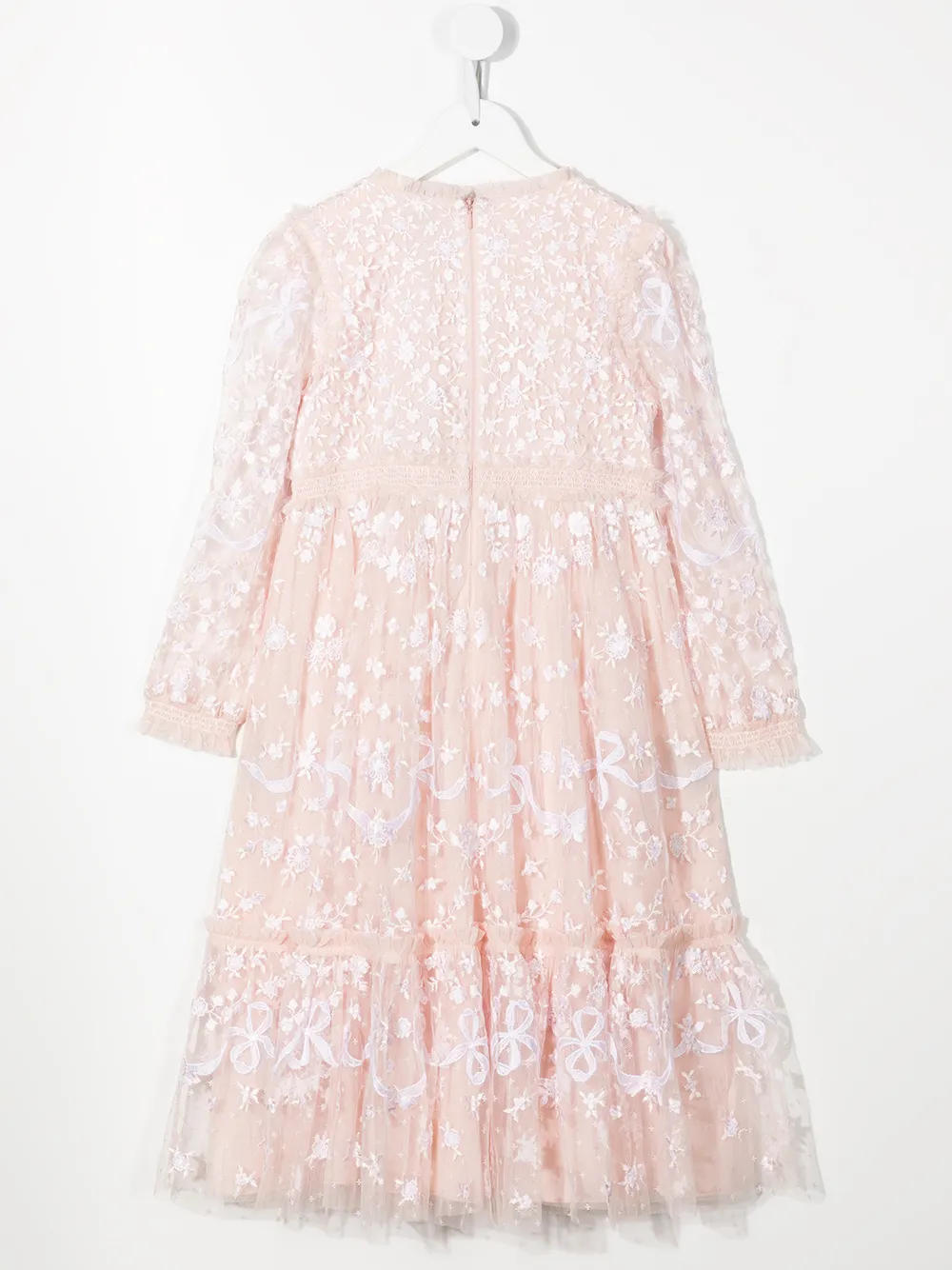 NEEDLE & THREAD KIDS Jurk met geborduurde bloemen - Roze