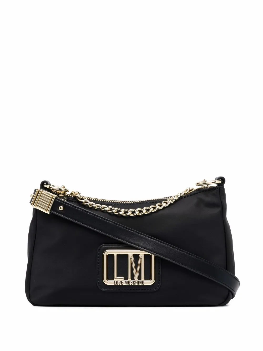 

Love Moschino logo zipped mini bag - Black