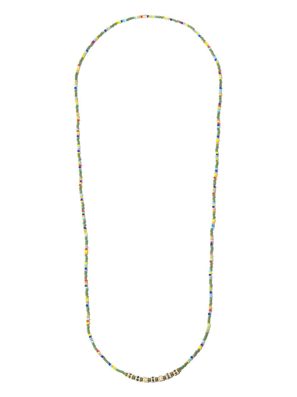 Shop Luis Morais 14kt Yellow Gold Diamond Beaded Necklace