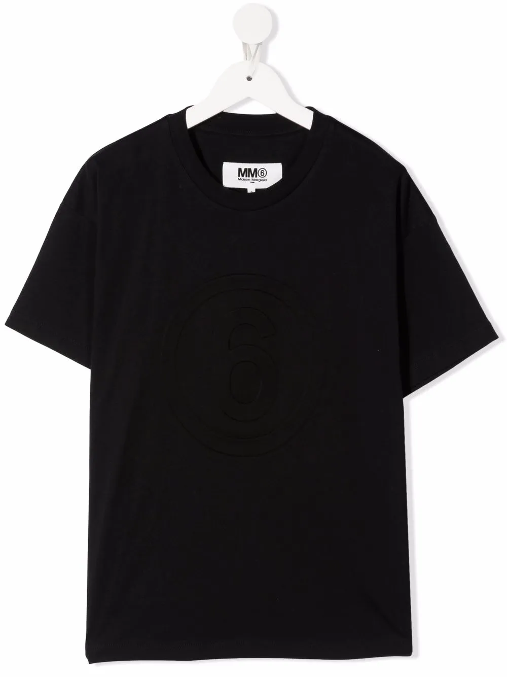 

MM6 Maison Margiela Kids playera manga corta con cuello redondo - Negro