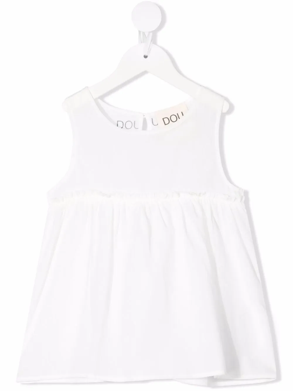 

Douuod Kids ruffle-trim sleeveless blouse - White