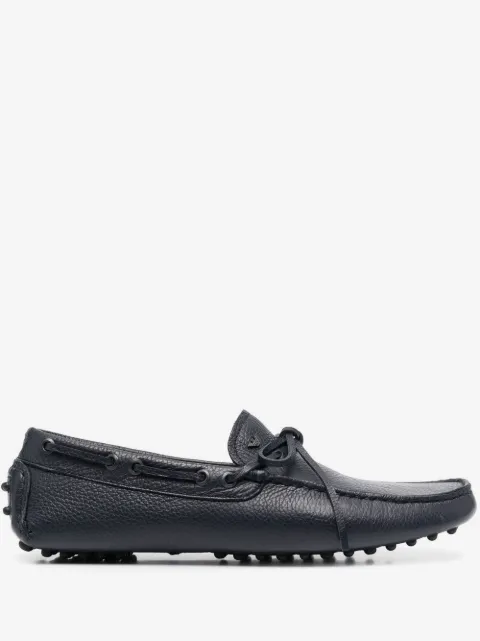 Emporio Armani bow-detail leather loafers 