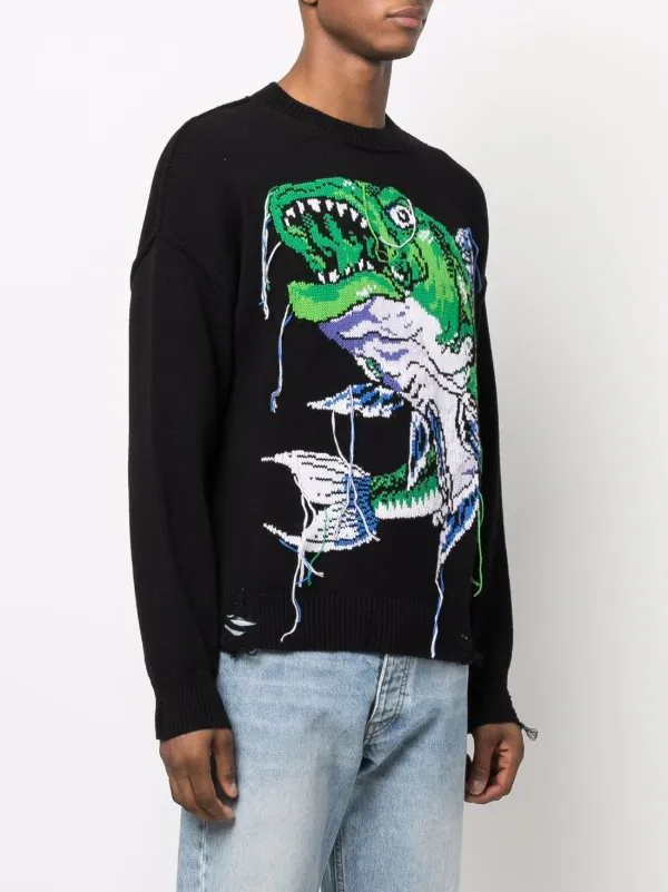MSGM Fish Embroidered Jumper - Farfetch