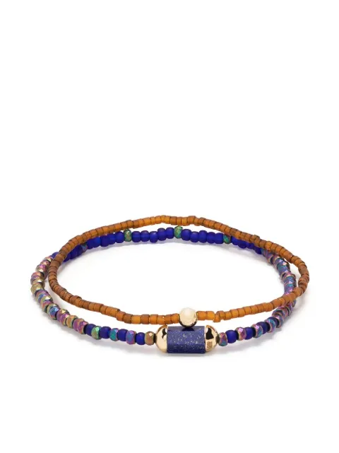 LUIS MORAIS pulsera en oro amarillo de 14kt con lapislázuli