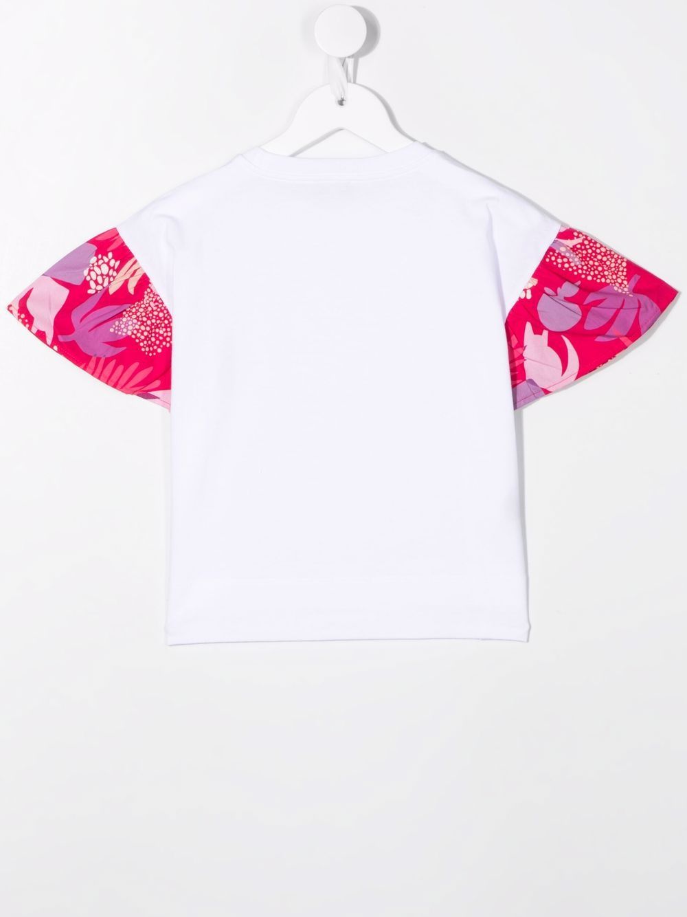 Il Gufo T-shirt met contrasterende mouwen - Wit