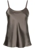 VOZ flared silk vest top - Grey