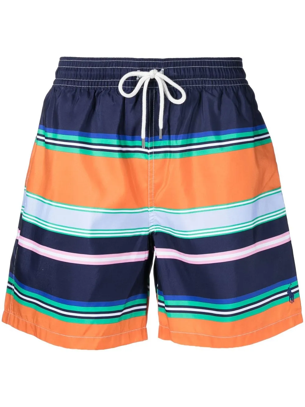 

Polo Ralph Lauren shorts de playa a rayas estampadas - Azul