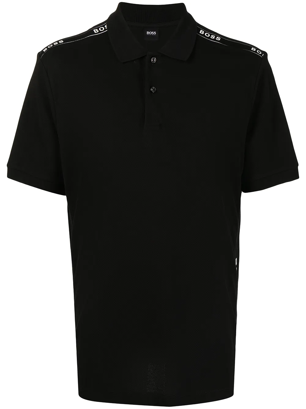 

BOSS logo-print short-sleeved polo shirt - Black