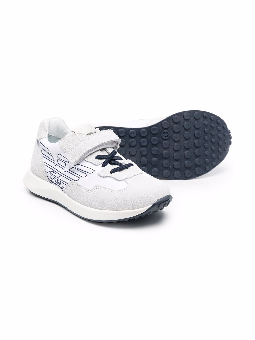 Emporio Armani Kids Sneakers met logoprint - Wit