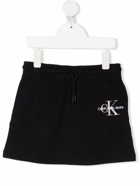 Calvin Klein Kids minifalda con logo bordado