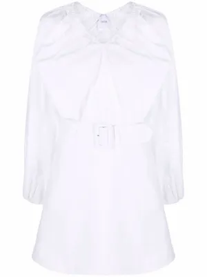 Patou ラッフル シャツドレス | ホワイト | FARFETCH JP
