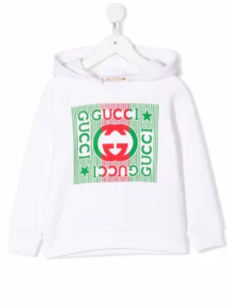 Gucci Logo Print Hoodie - Farfetch