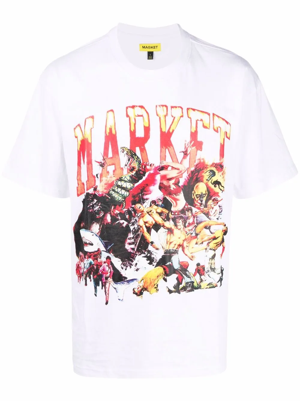 

MARKET playera con logo gráfico - Blanco