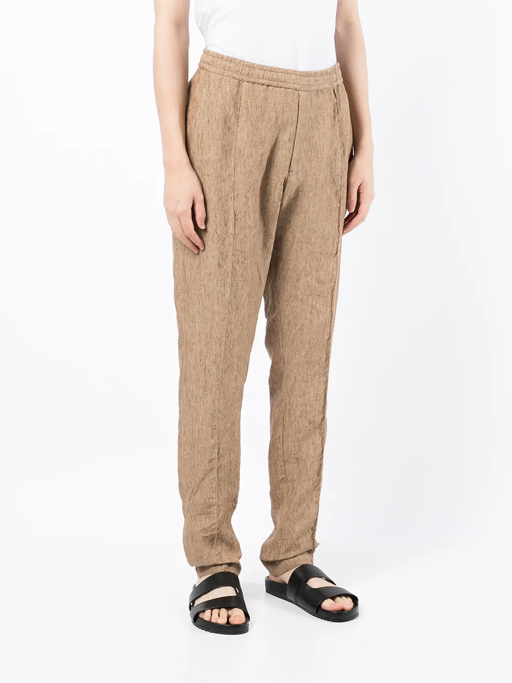 фото Emporio armani льняные брюки прямого кроя