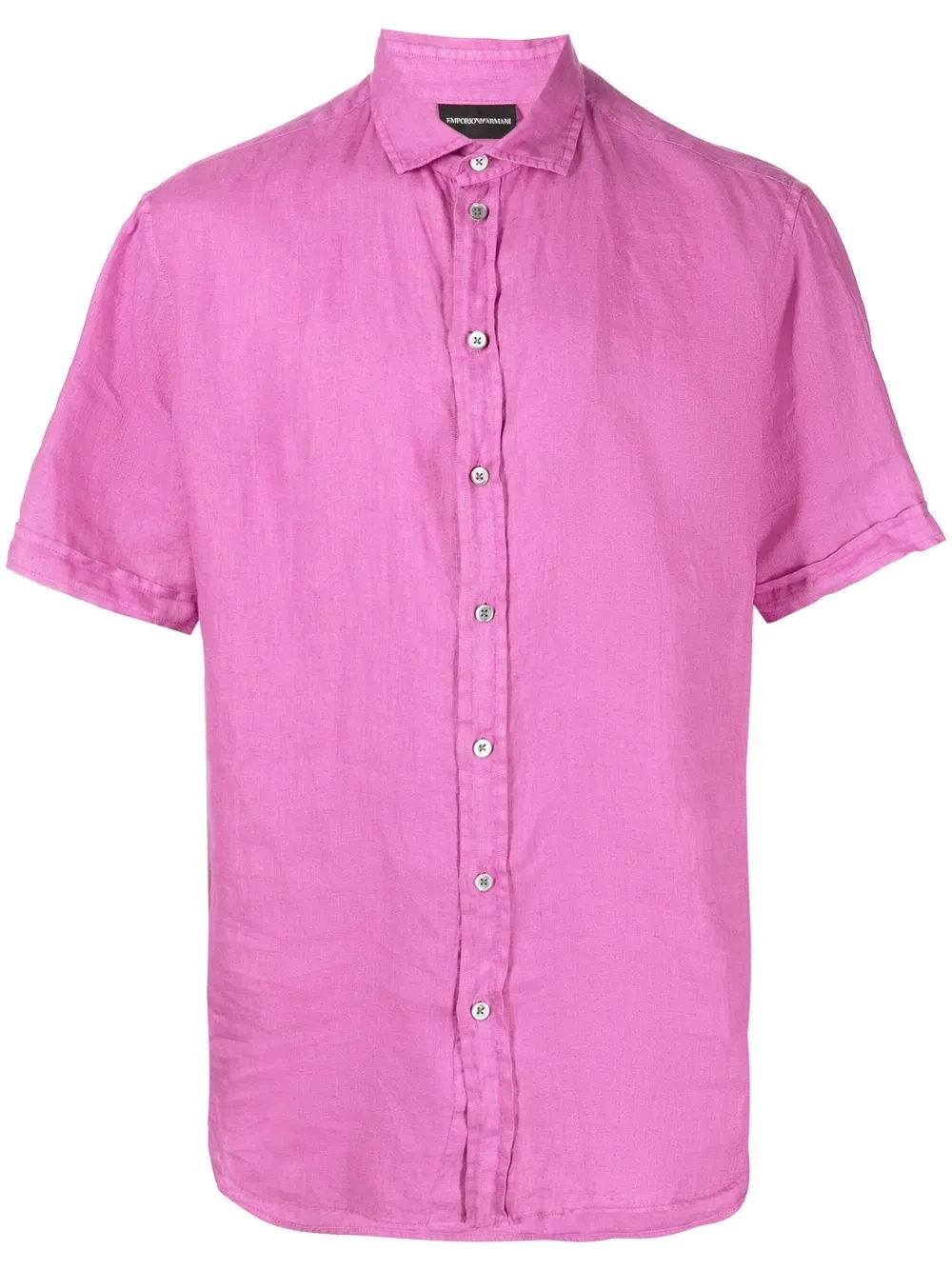 

Emporio Armani camisa manga corta con botones - Morado