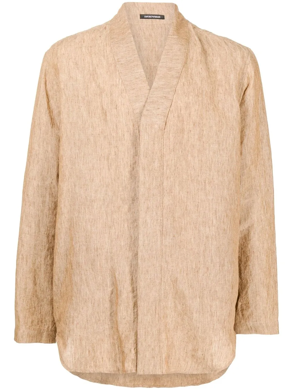 

Emporio Armani blazer con cuello en v - Marrón