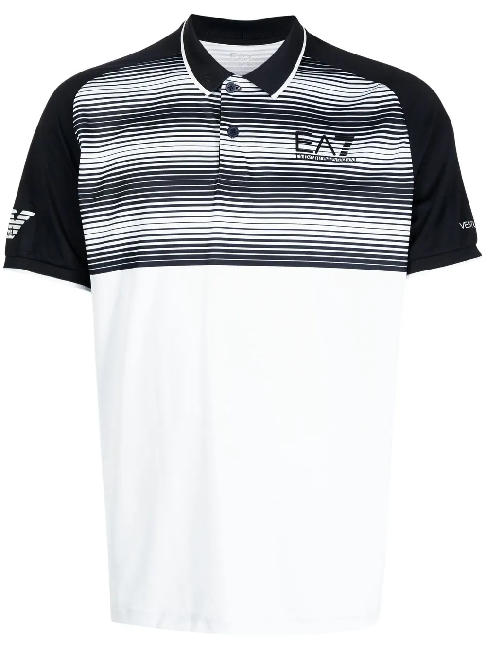 

Ea7 Emporio Armani playera tipo polo con logo estampado - Azul