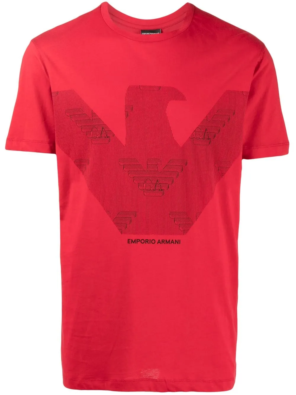 

Emporio Armani logo-print detail T-shirt - Red