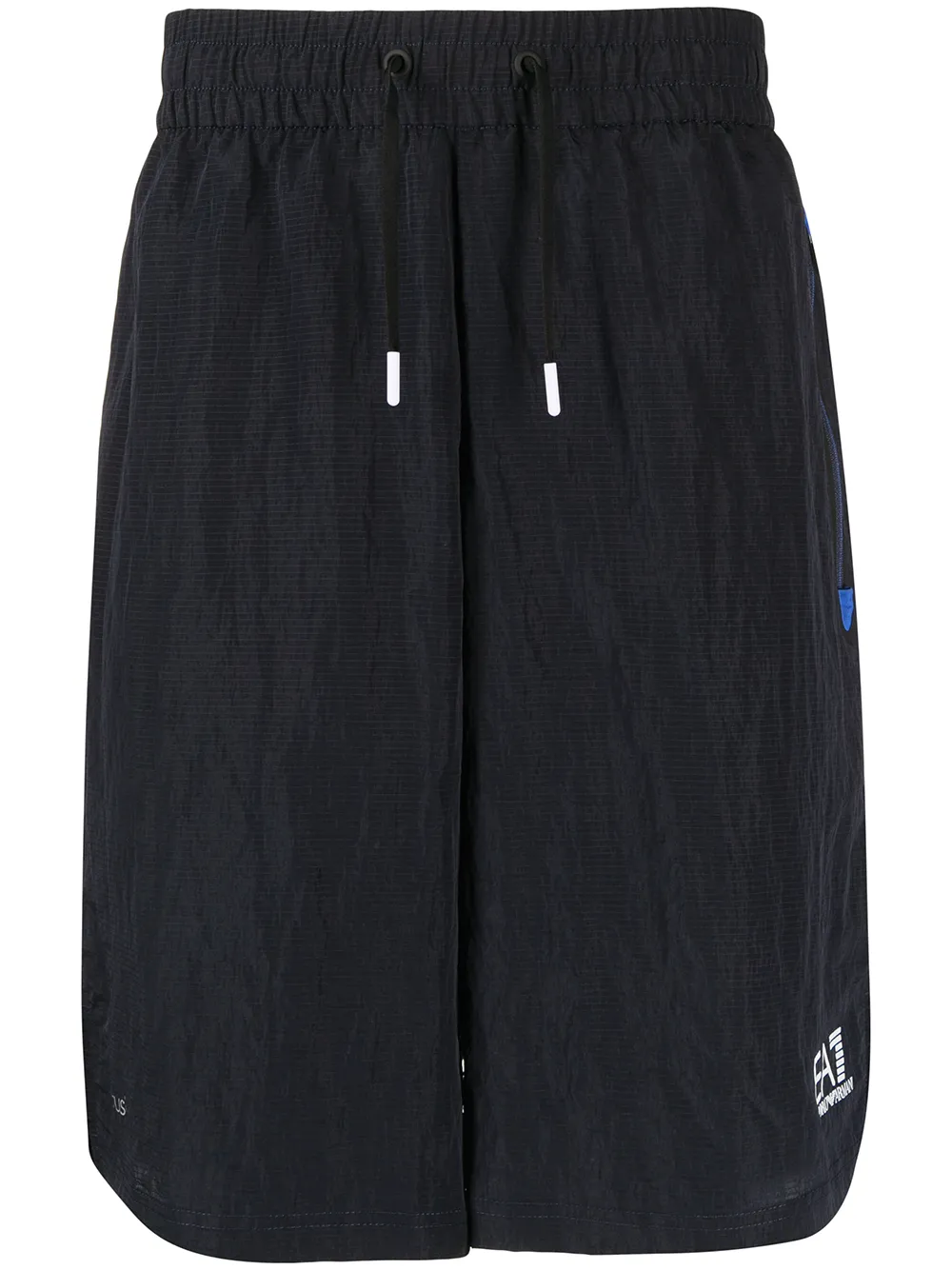 

Ea7 Emporio Armani shorts deportivos con cordones en la pretina - Azul