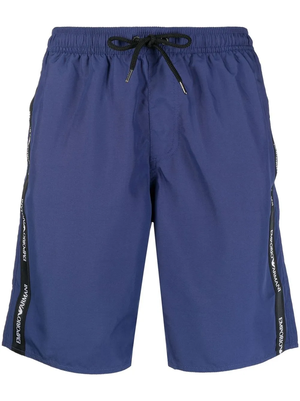 

Emporio Armani shorts de playa con franjas del logo - Azul