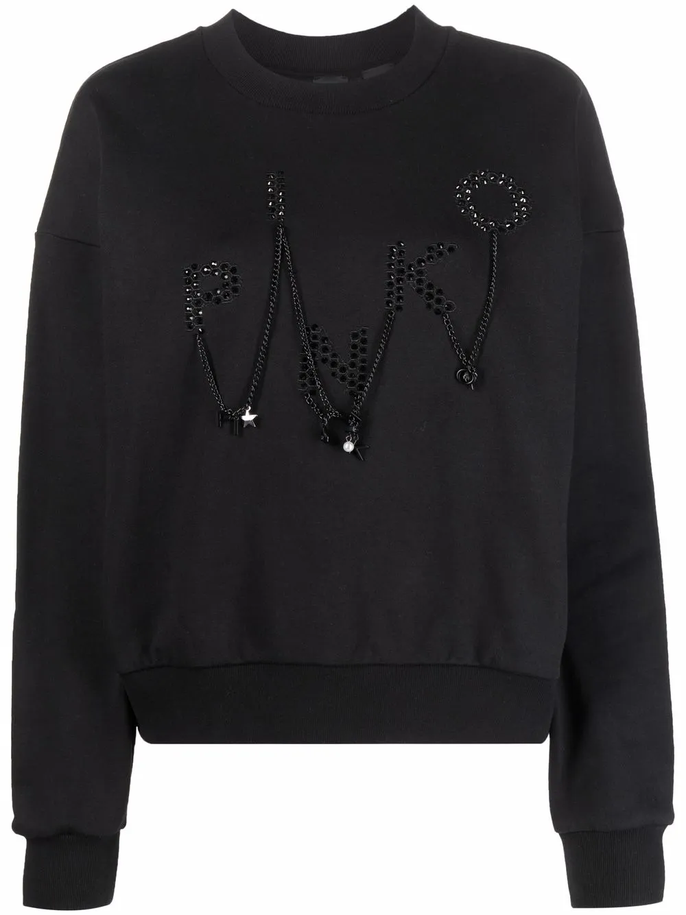 

PINKO bead-embroidered jumper - Black