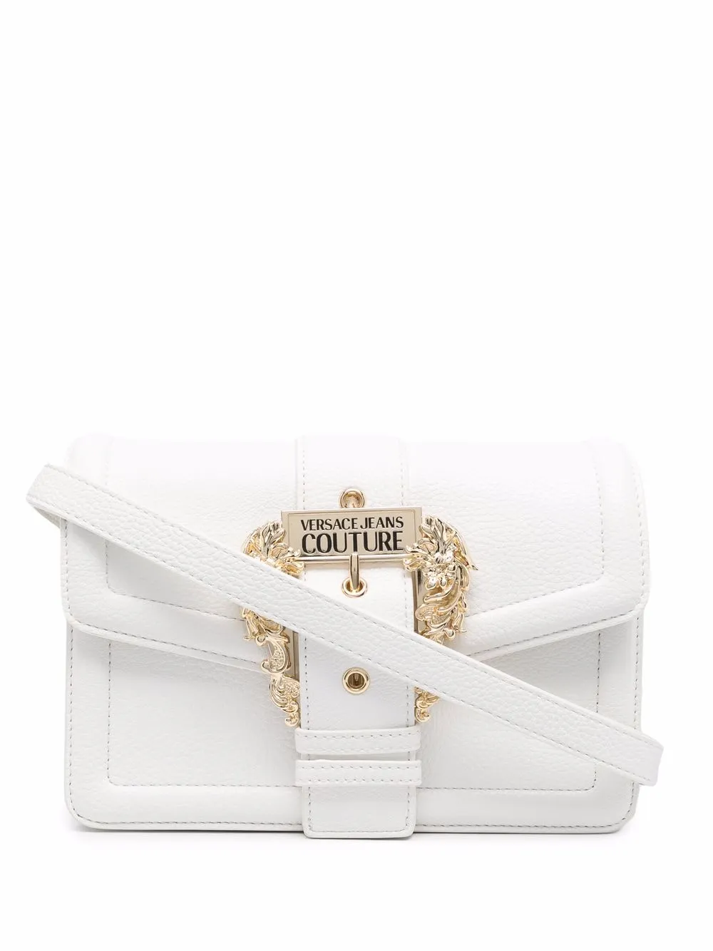 

Versace Jeans Couture Baroque Couture buckle crossbody bag - White